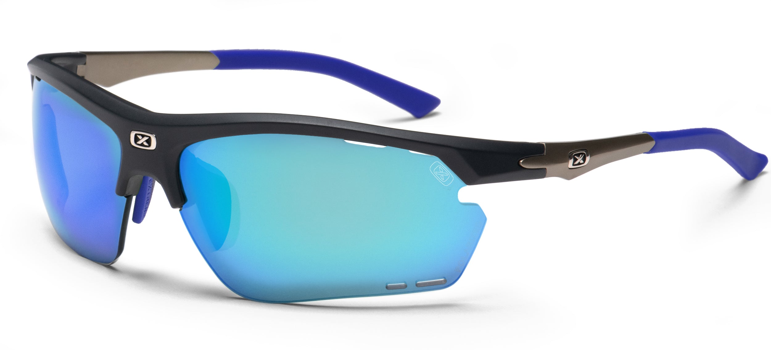SpinRun 6020 Gray frame, Polarized mirror Blue lens