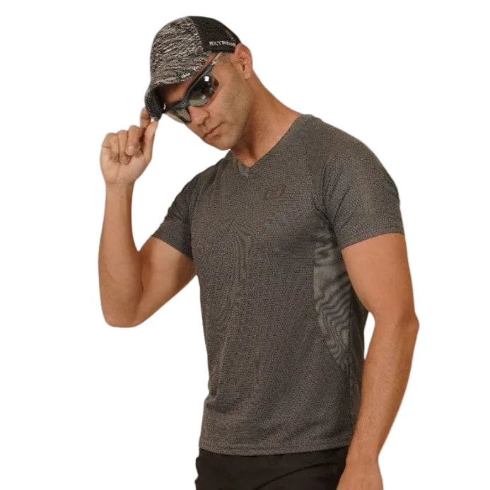 חולצת ריצה גברים V קצרה 1006