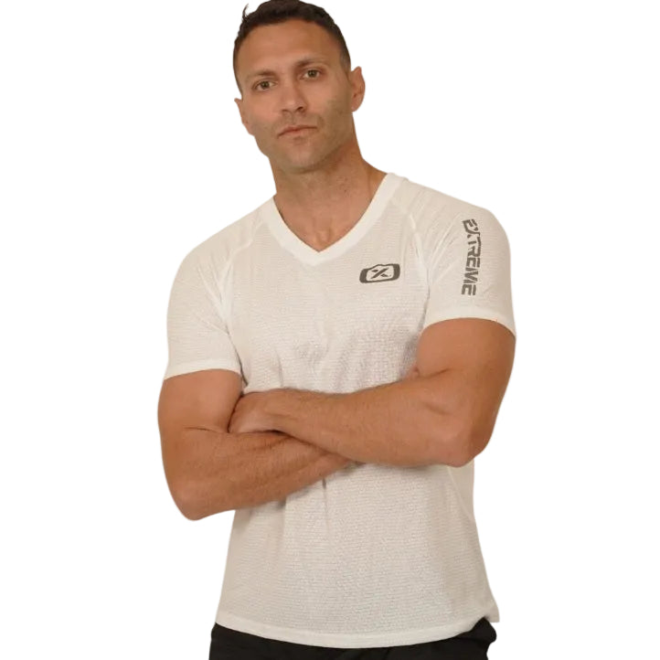חולצת ריצה גברים V קצרה 1006