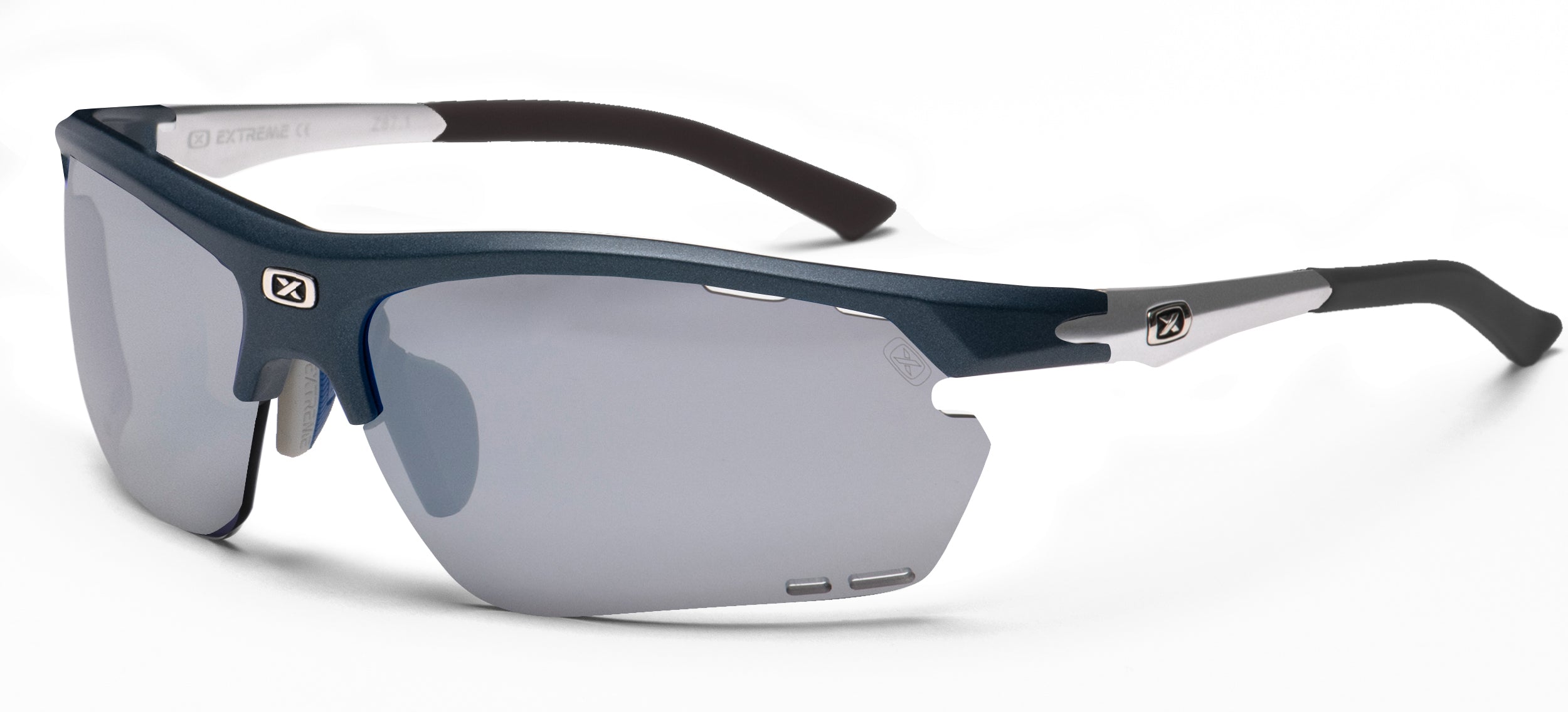 SpinRun 6020 Blue jeans frame, lens Gray silver mirror