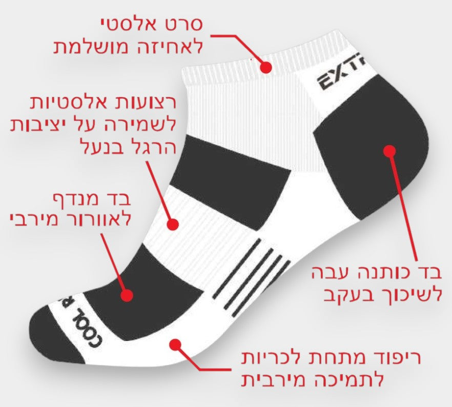 Set 3 pairs Socks White Gray for men