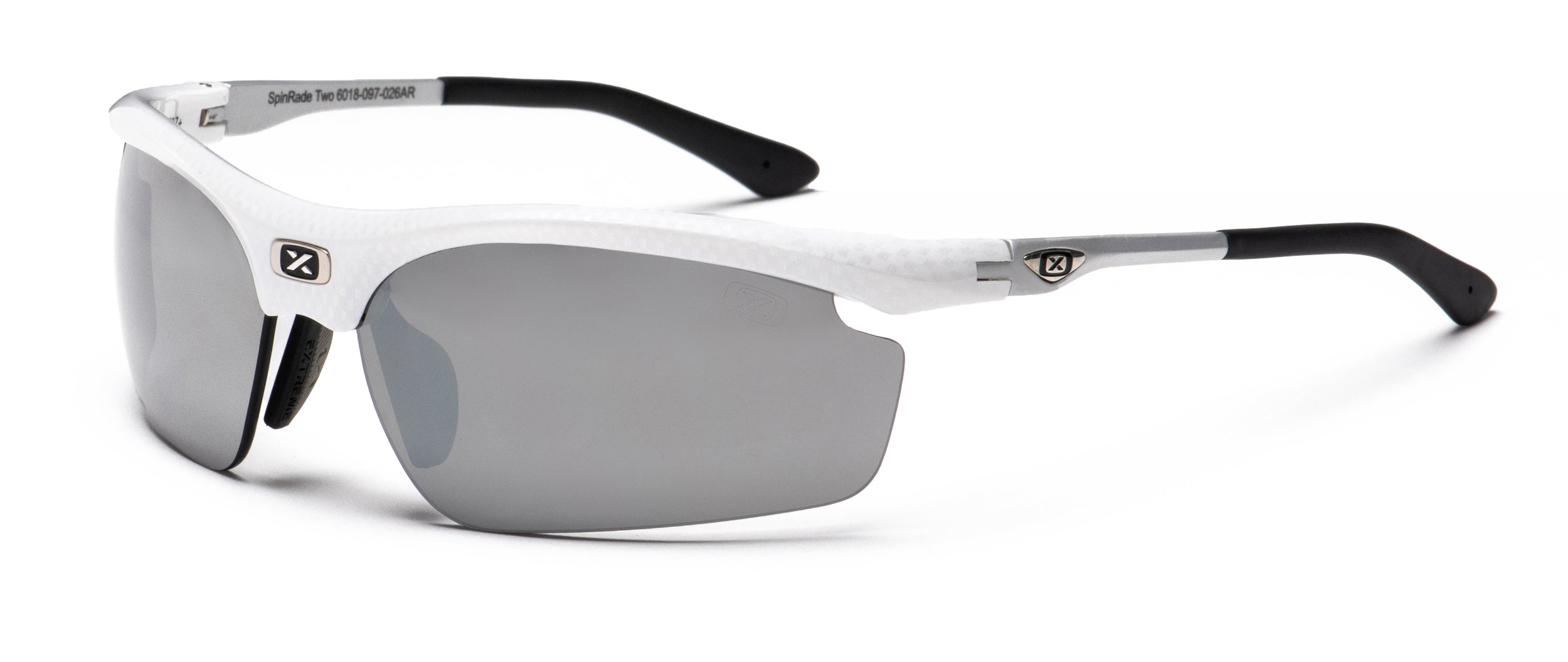 carbon White lens mirror Silver Spinrade Two 6018 Glasses